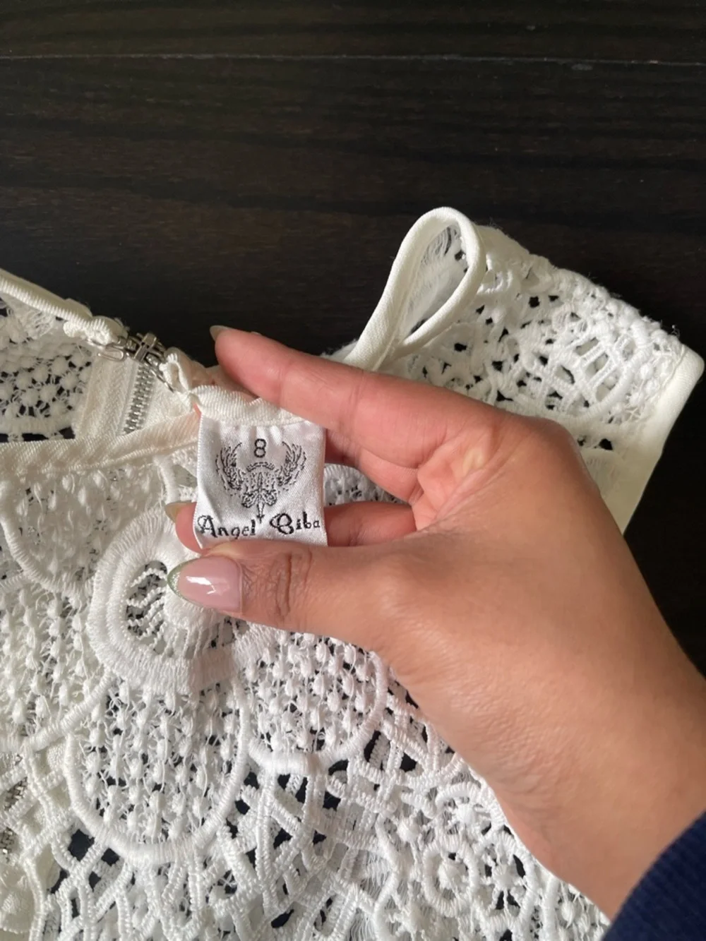 Angel Biba White Crochet Lace Romper - Picture 3 of 3